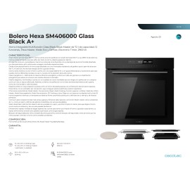 Horno integrable Bolero Hexa SM406000 Glass Black A+