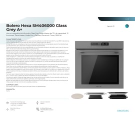 Horno integrable Bolero Hexa SM406000 Glass Grey A+