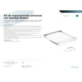 Kit de Superposicion bandeja para unir lavadora y secadora