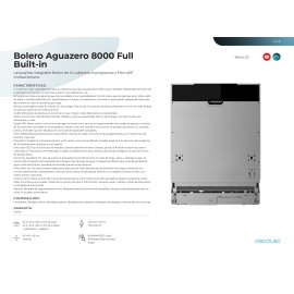 Lavavajillas Bolero Aguazero 8000 Full Built-in 60 cms integrable