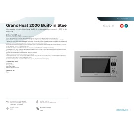 Microondas integrable GrandHeat 2000 Built-in Steel