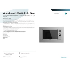 Microondas integrable GrandHeat 2090 Built-in Steel