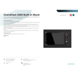 Microondas integrable GrandHeat 2350 Built-in Black