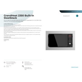 Microondas integrable GrandHeat 2350 Built-in SteelBlack