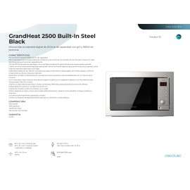 Microondas integrable GrandHeat 2500 Built-in SteelBlack