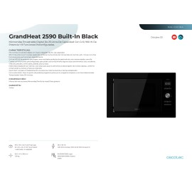 Microondas integrable GrandHeat 2590 Built-in Black