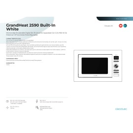 Microondas integrable GrandHeat 2590 Built-in White
