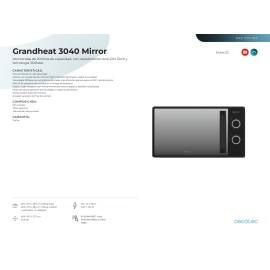 Microondas GrandHeat 3040 Mirror