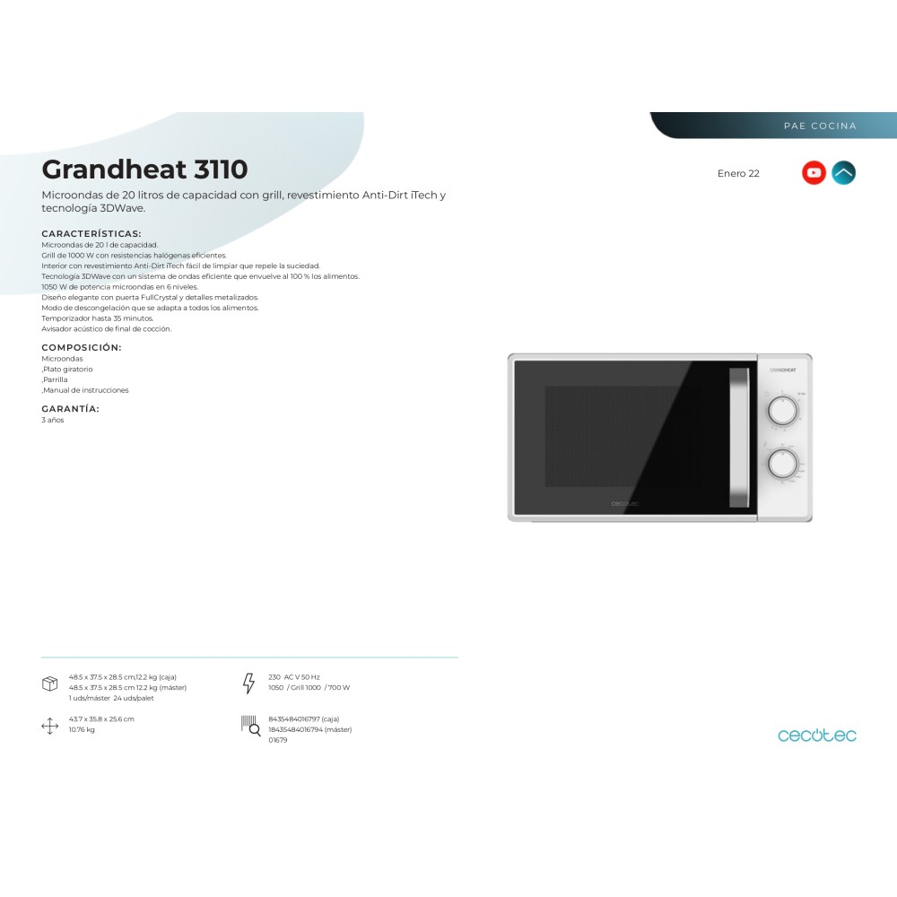 Microondas GrandHeat 3110