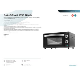 Horno de sobremesa Bake&Toast 1090 Black
