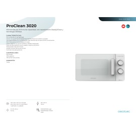 Microondas Proclean 3020
