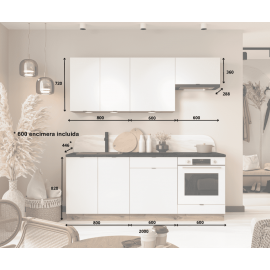 Cocina completa 200 cms Gama Economica ref-44 Cocina completa 200 cms Gama Economica ref-44