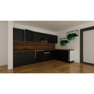 Modulos para cocinas color negro gama media presupuesto gratuito ref-31 MODELO MINA