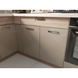 Modulos para cocinas color blanco capuccino brillo y madera gama media presupuesto gratuito ref-101 MODELO PREMIO