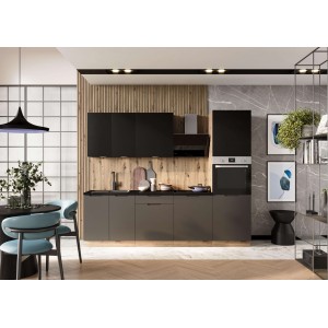 Modulos para cocinas color mocca y negro gama economica presupuesto gratuito ref-37 MODELO ISABEL