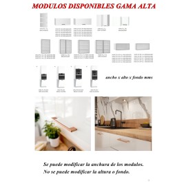 Modulos para cocinas varios colores alta gama presupuesto gratuito ref-55 MODELO IRMA