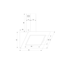 Campana decorativa vista ref-27 EVVO modelo CE43 800 m3/h 60 cms