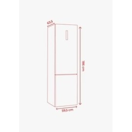 Frigorifico combi ref-03 EVVO modelo F55 Glass 186 cms