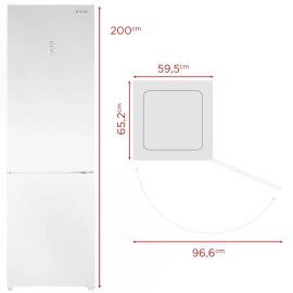 Frigorifico combi ref-05 EVVO modelo F60 Glass 200 cms