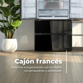 Frigorifico americano ref-24 EVVO modelo F80B glass 183 cms