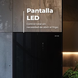 Frigorifico americano ref-27 EVVO modelo F100B Glass 183 cms