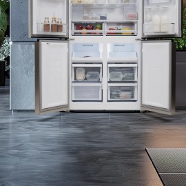 Frigorifico americano ref-27 EVVO modelo F100B Glass 183 cms