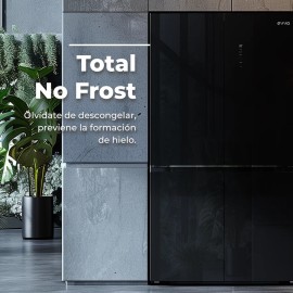 Frigorifico americano ref-28 EVVO modelo F100B Glass Aqua 183 cms