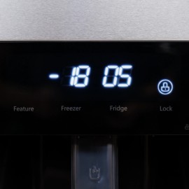 Frigorifico americano ref-28 EVVO modelo F100B Glass Aqua 183 cms