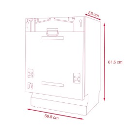 Lavavajillas integrable ref-02 EVVO modelo DI.2 60 cms