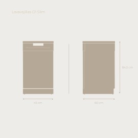 Lavavajillas ref-01 EVVO modelo D1 SLIM 45 cms