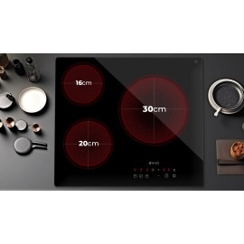 Vitroceramica ref-03 EVVO modelo V60 3 fuegos 