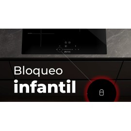 Vitroceramica ref-04 EVVO modelo V61 3 fuegos induccion