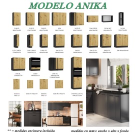 Modulos para cocinas color roble artesano gama economica presupuesto gratuito ref-26 MODELO ANIKA Modulos para cocinas color roble artesano gama economica presupuesto gratuito ref-26 MODELO ANIKA