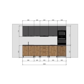 Cocina completa 300 cms ref-150 Gama Alta Cocina completa 300 cms ref-150 Gama Alta