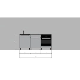Cocina completa 180 cms Gama Economica ref-202B Cocina completa 180 cms Gama Economica ref-202B