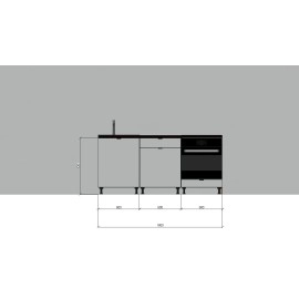 Cocina completa 180 cms Gama Economica ref-202C Cocina completa 180 cms Gama Economica ref-202C