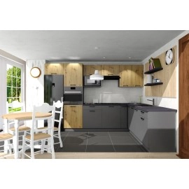 Cocina en L completa 260 y 240 cms Gama Economica ref-204 VARIOS MODELOS Cocina en L completa 260 y 240 cms Gama Economica ref-204 VARIOS MODELOS
