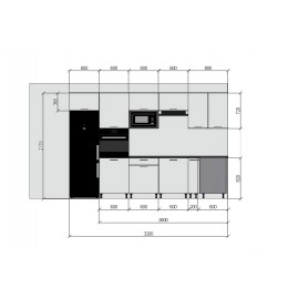Cocina en L completa 260 y 240 cms Gama Economica ref-204 VARIOS MODELOS