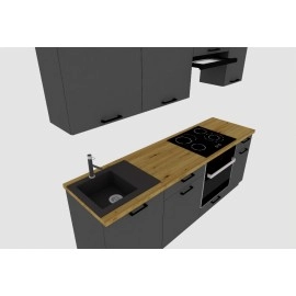 Cocina completa 220 cms Gama Economica ref-205B Cocina completa 220 cms Gama Economica ref-205B