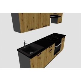 Cocina completa 220 cms Gama Economica ref-205B Cocina completa 220 cms Gama Economica ref-205B