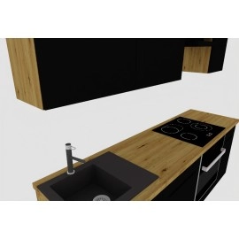 Cocina completa 220 cms Gama Economica ref-205C Cocina completa 220 cms Gama Economica ref-205C