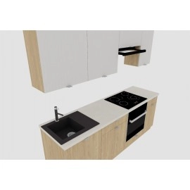 Cocina completa 220 cms Gama Economica ref-205D Cocina completa 220 cms Gama Economica ref-205D