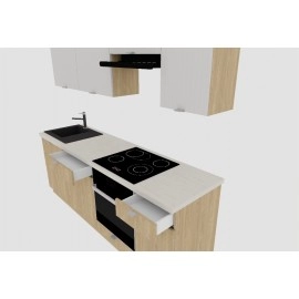 Cocina completa 220 cms Gama Economica ref-205D Cocina completa 220 cms Gama Economica ref-205D