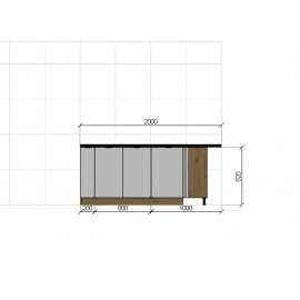 Cocina en L completa 340 y 200 cms Gama Economica ref-211a Cocina en L completa 340 y 200 cms Gama Economica ref-211a