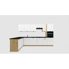 Cocina en L completa 340 y 200 cms Gama Economica ref-211a Cocina en L completa 340 y 200 cms Gama Economica ref-211a