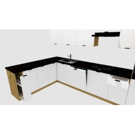 Cocina en L completa 340 y 200 cms Gama Economica ref-211a Cocina en L completa 340 y 200 cms Gama Economica ref-211a