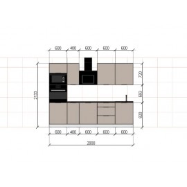 Cocina completa 280 cms Gama Media ref-401B