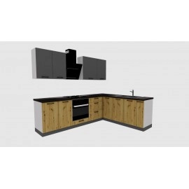 Cocina en L completa 200 y 260 cms Gama Media ref-405b