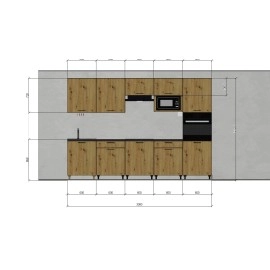 Cocina completa 300 cms Gama Economica ref-46b Cocina completa 300 cms Gama Economica ref-46b