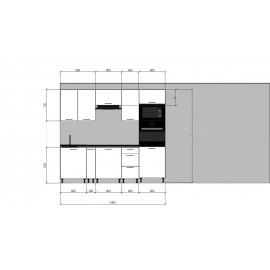 Cocina completa 240 cms Gama Media ref-61G Cocina completa 240 cms Gama Media ref-61G